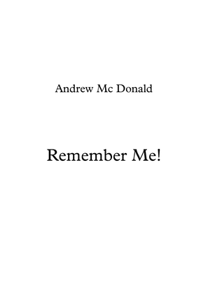 Book cover for Remember Me!