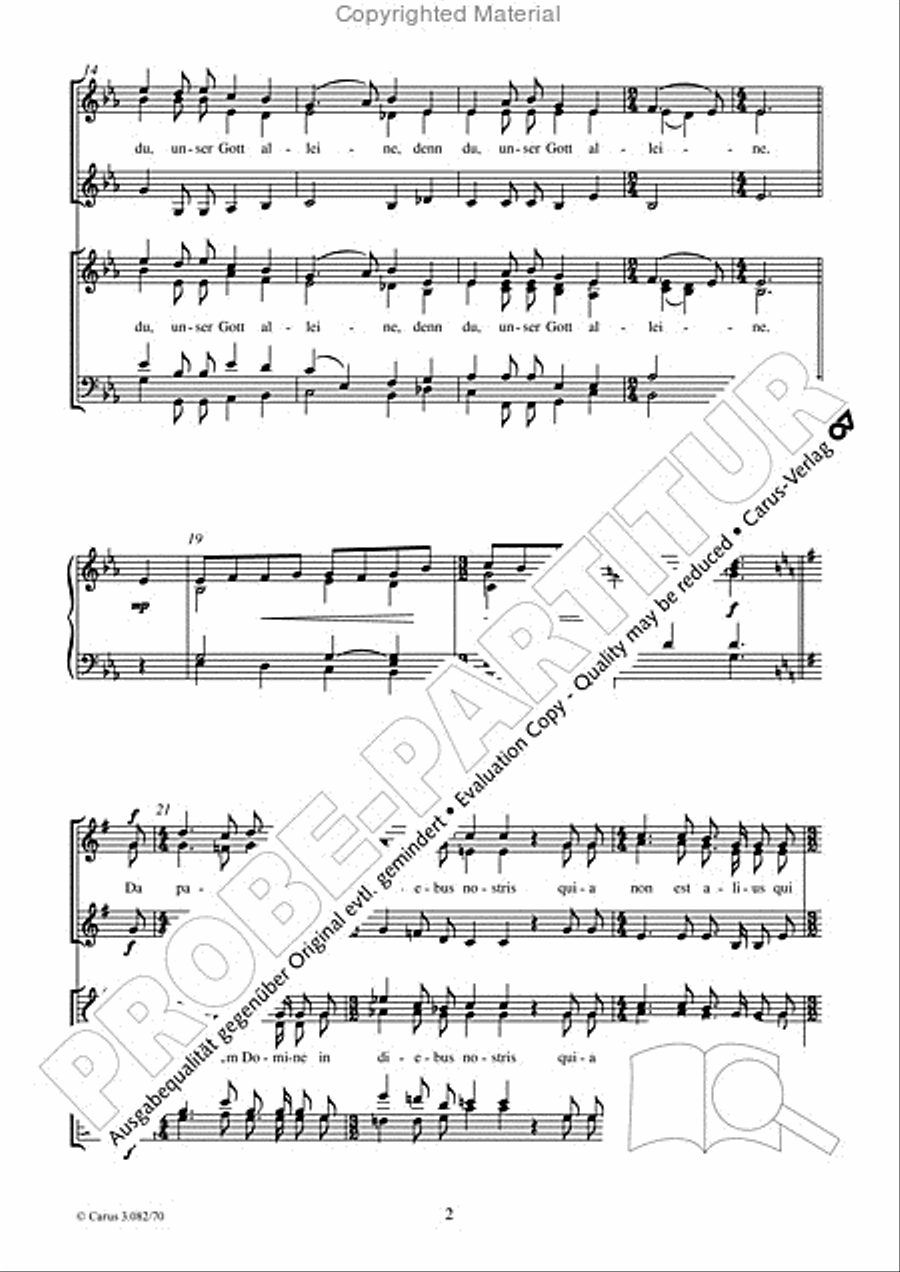 O Lord, now grant us thy peace in grace (Verleih uns Frieden) SSA scores gallery preview page 3