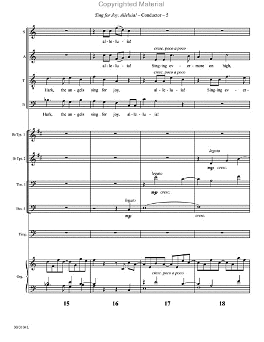 Sing for Joy, Alleluia! - Brass and Percussion Score and Parts Choir scores gallery preview page 6