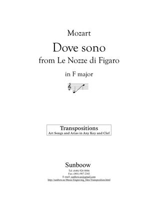 Mozart: Dove sono (transposed to F Major)