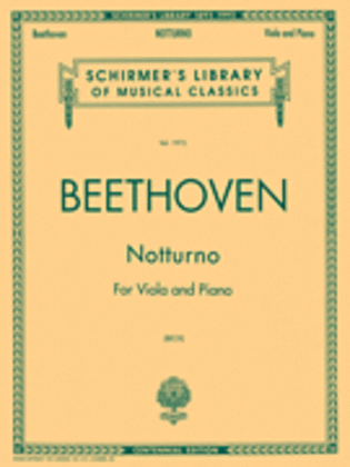 Book cover for Notturno For Viola And Piano Centennial Edition
