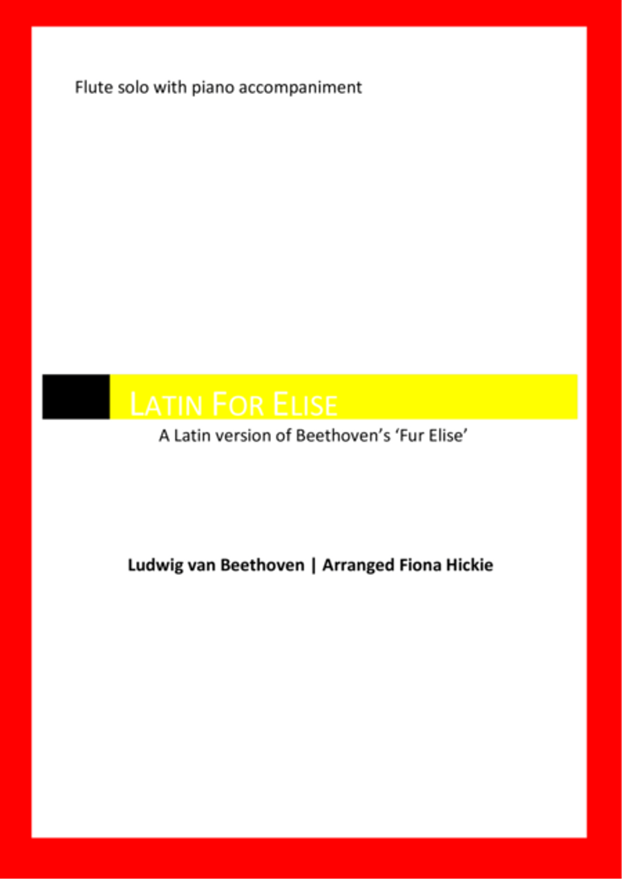 Latin for Elise Latin for Elise Flute Solo scores gallery preview page 1