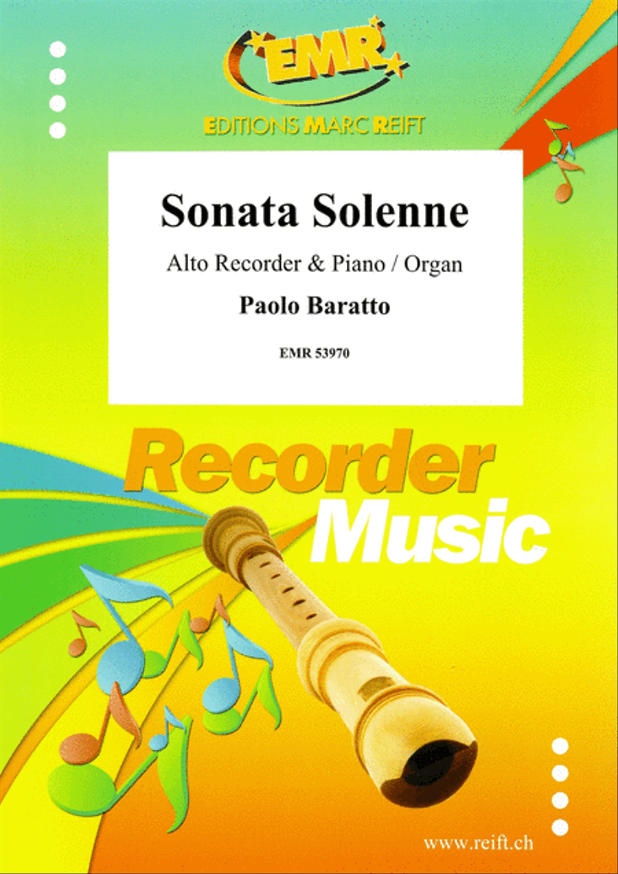 Sonata Solenne Alto Recorder scores gallery preview page 1