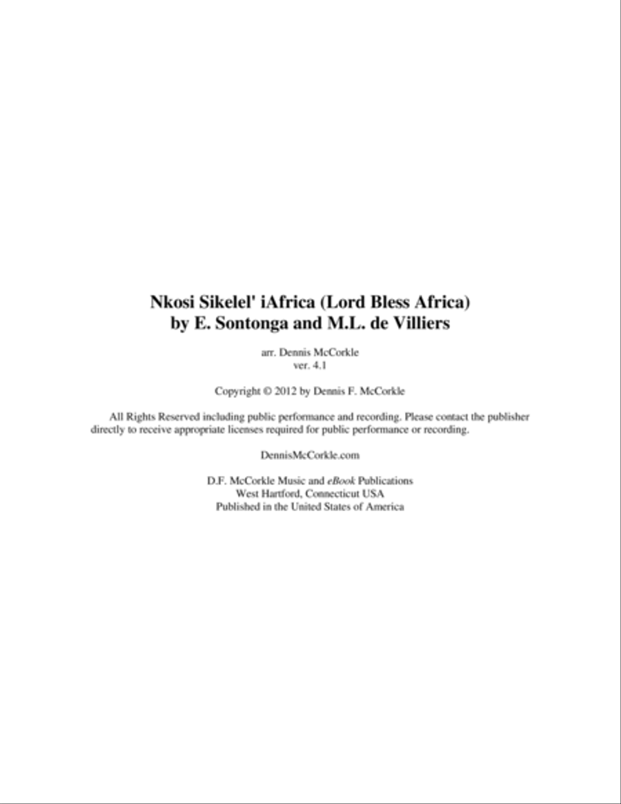 Nkosi Sikelel' iAfrica (Lord Bless Africa) Guitar Solo scores gallery preview page 2
