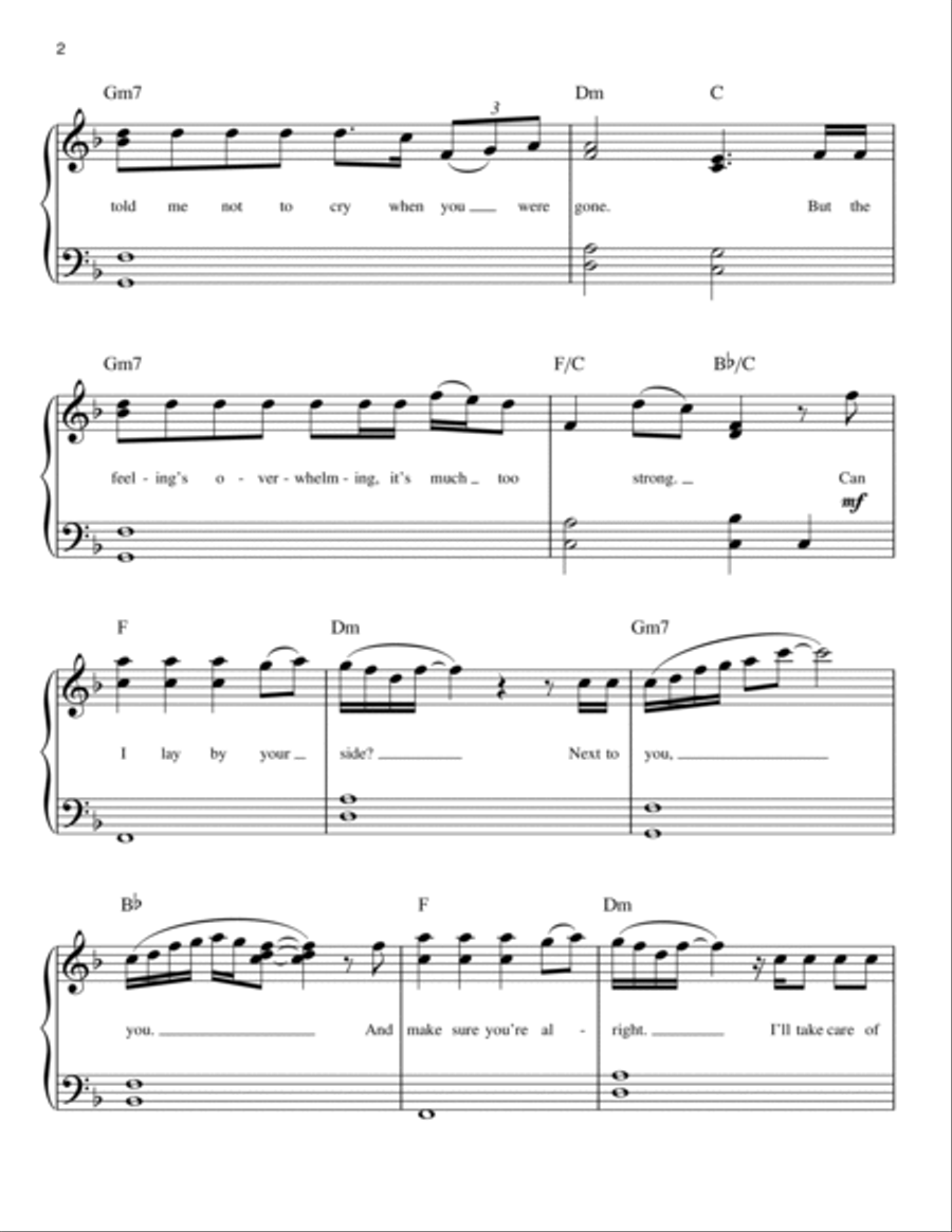 Lay Me Down Easy Piano scores gallery preview page 2