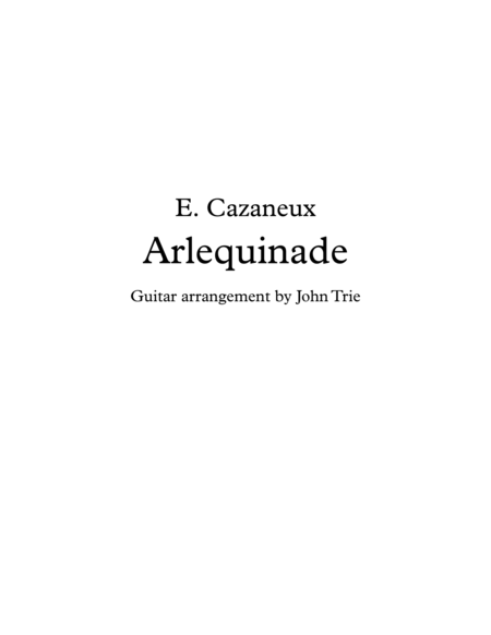Arlequinade - guitar tablature image number null