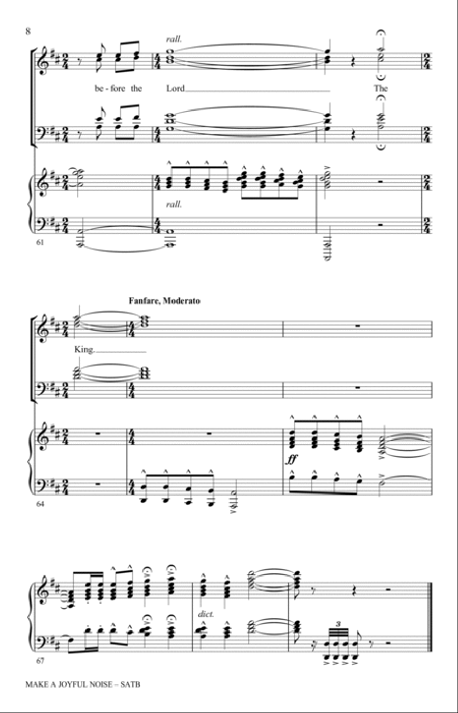 Make A Joyful Noise - The Coronation Anthem (for SATB and Piano) 4-Part scores gallery preview page 8