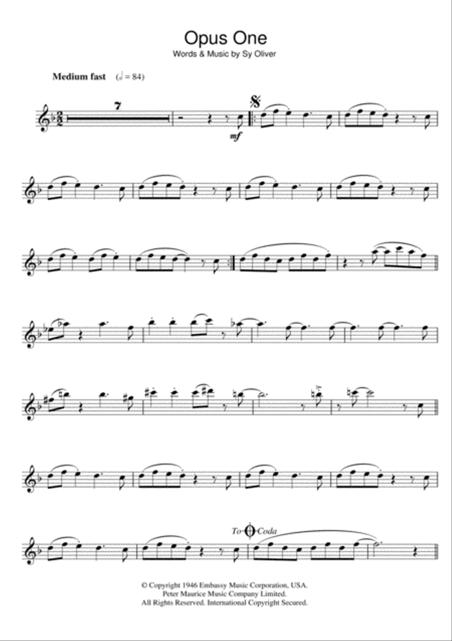 Opus One Flute Solo scores gallery preview page 1