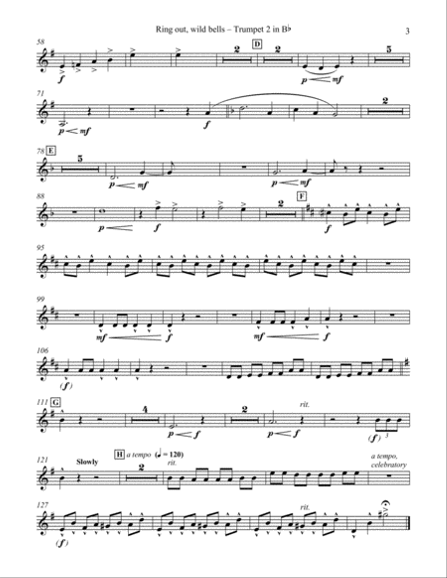 Ring Out, Wild Bells Choir scores gallery preview page 6