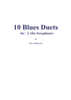 Book cover for 10 Blues Duets for Alto Saxophone