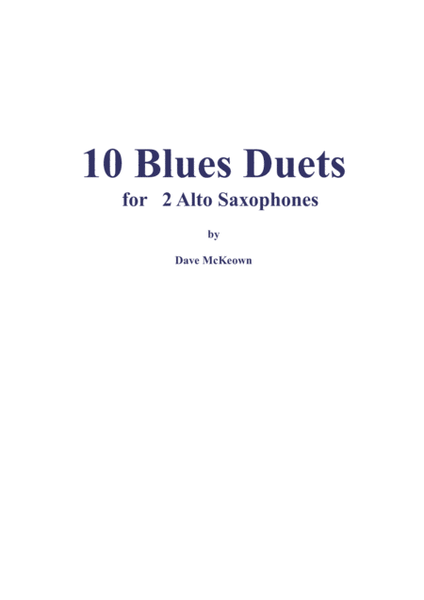 10 Blues Duets for Alto Saxophone image number null