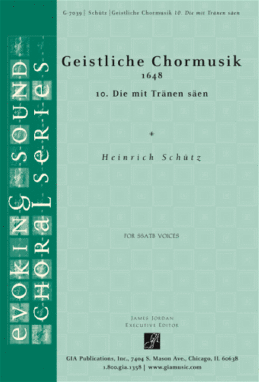 Geistliche Chormusik: Die mit Tränen säen SSATB scores gallery preview page 1