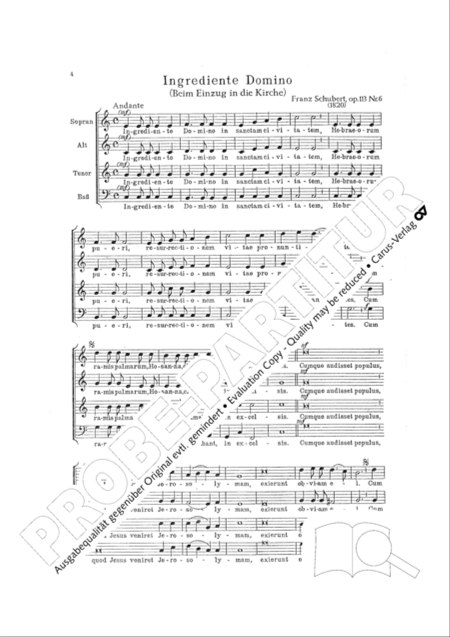 Gesange am Palmsonntag Score scores gallery preview page 5