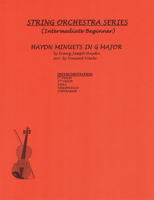 Book cover for HAYDN MINUETS IN G MAJOR (early intermediate)