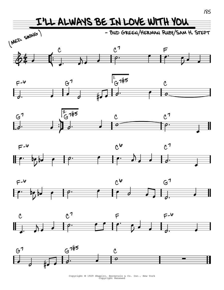 I'll Always Be In Love With You Piano scores gallery preview page 1