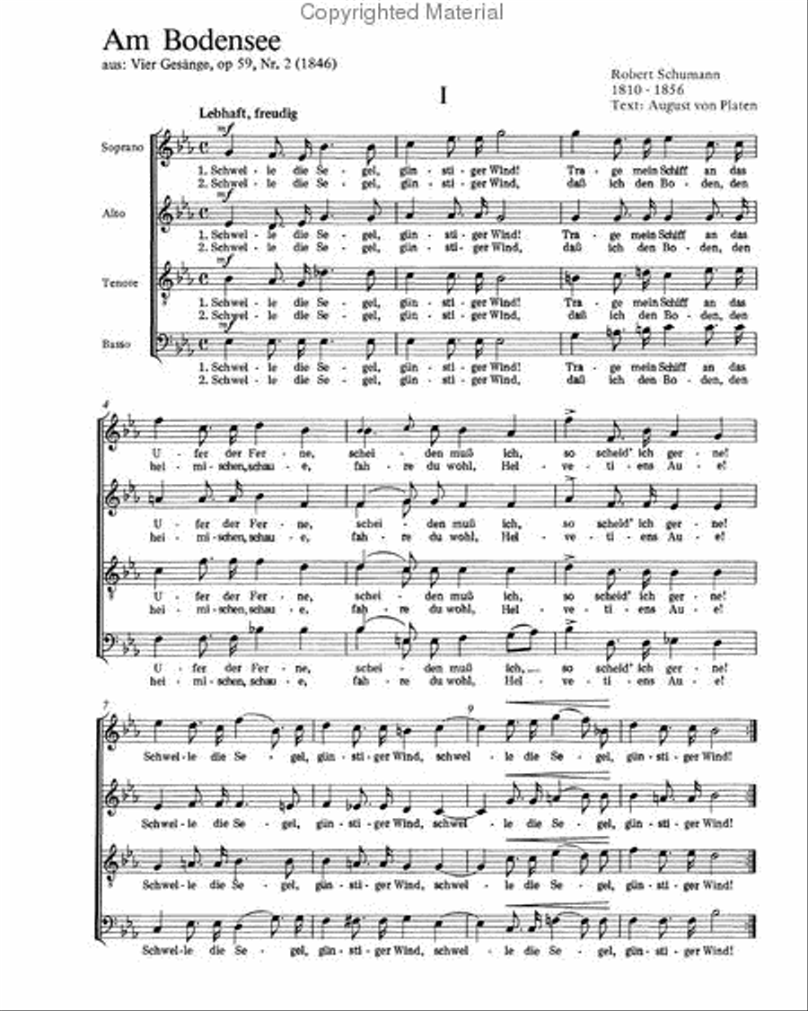 Am Bodensee; Jagerlied Choir scores gallery preview page 2