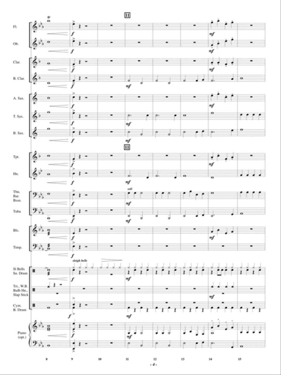 Jingle Bones Concert Band scores gallery preview page 3
