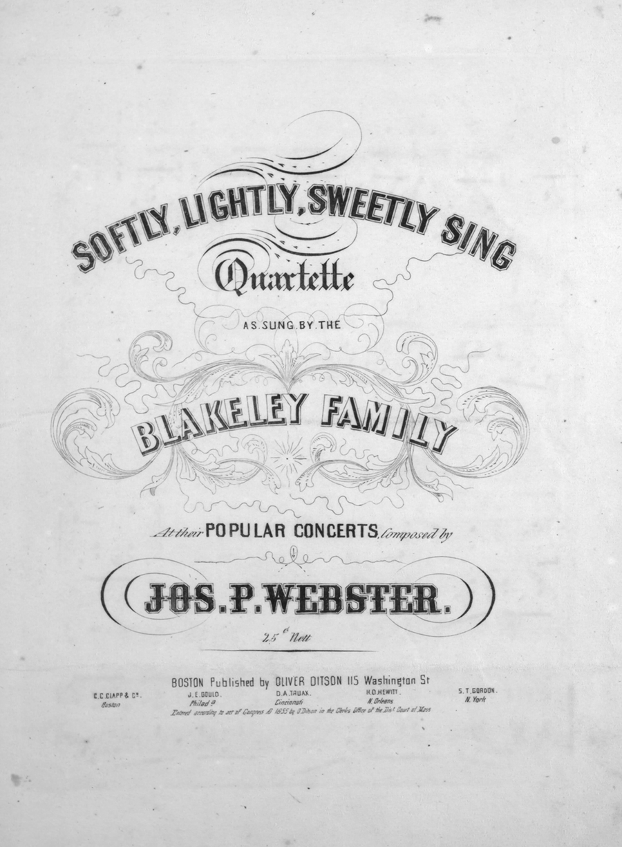 Softly, Lightly, Sweetly Sing. Quartette