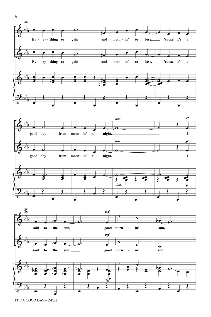 It's A Good Day 2-Part scores gallery preview page 4