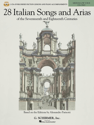Book cover for 28 Italian Songs & Arias of the 17th and 18th Centuries – Medium Low Voice