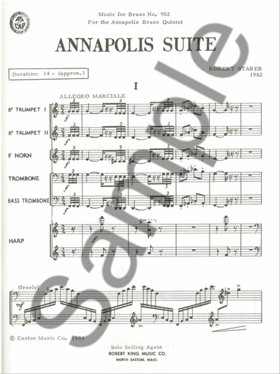 Annapolis Suite (sextet-mixed) School and Community scores gallery preview page 2