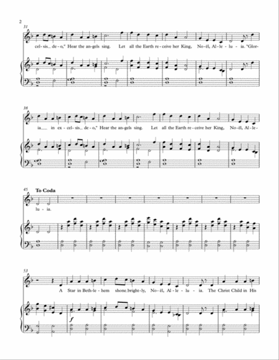 Noël, Alleluia (Voice and Piano) Voice Solo scores gallery preview page 3