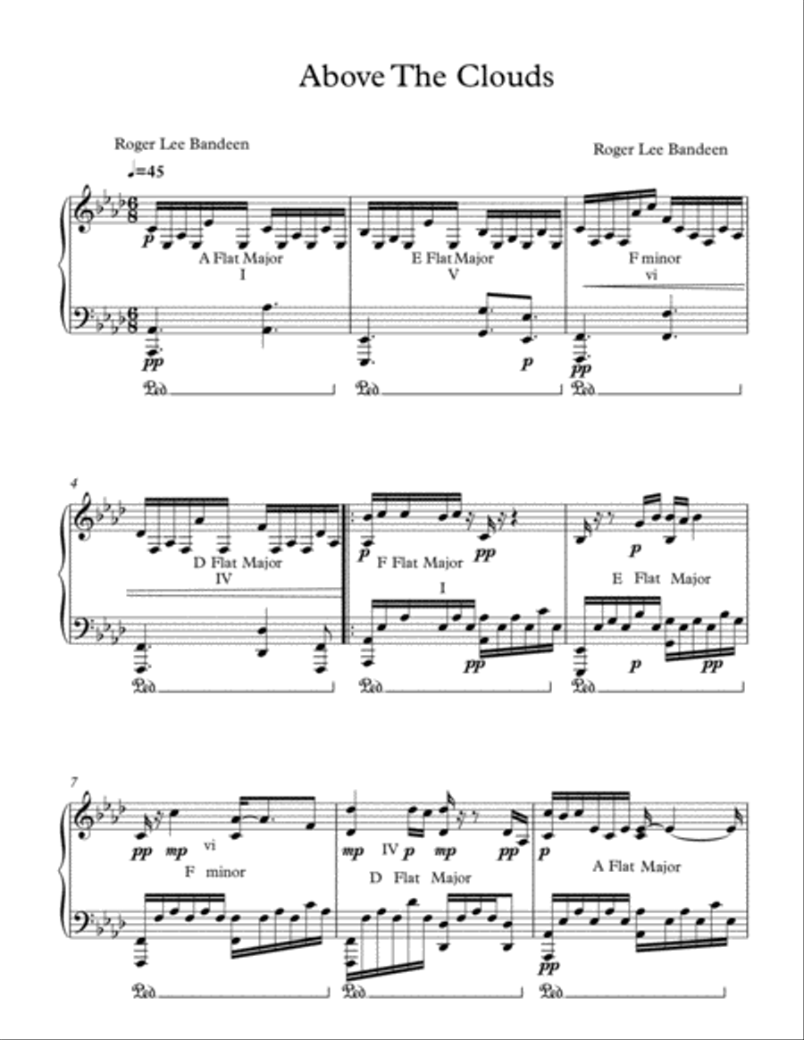 Above The Clouds Piano Solo scores gallery preview page 2