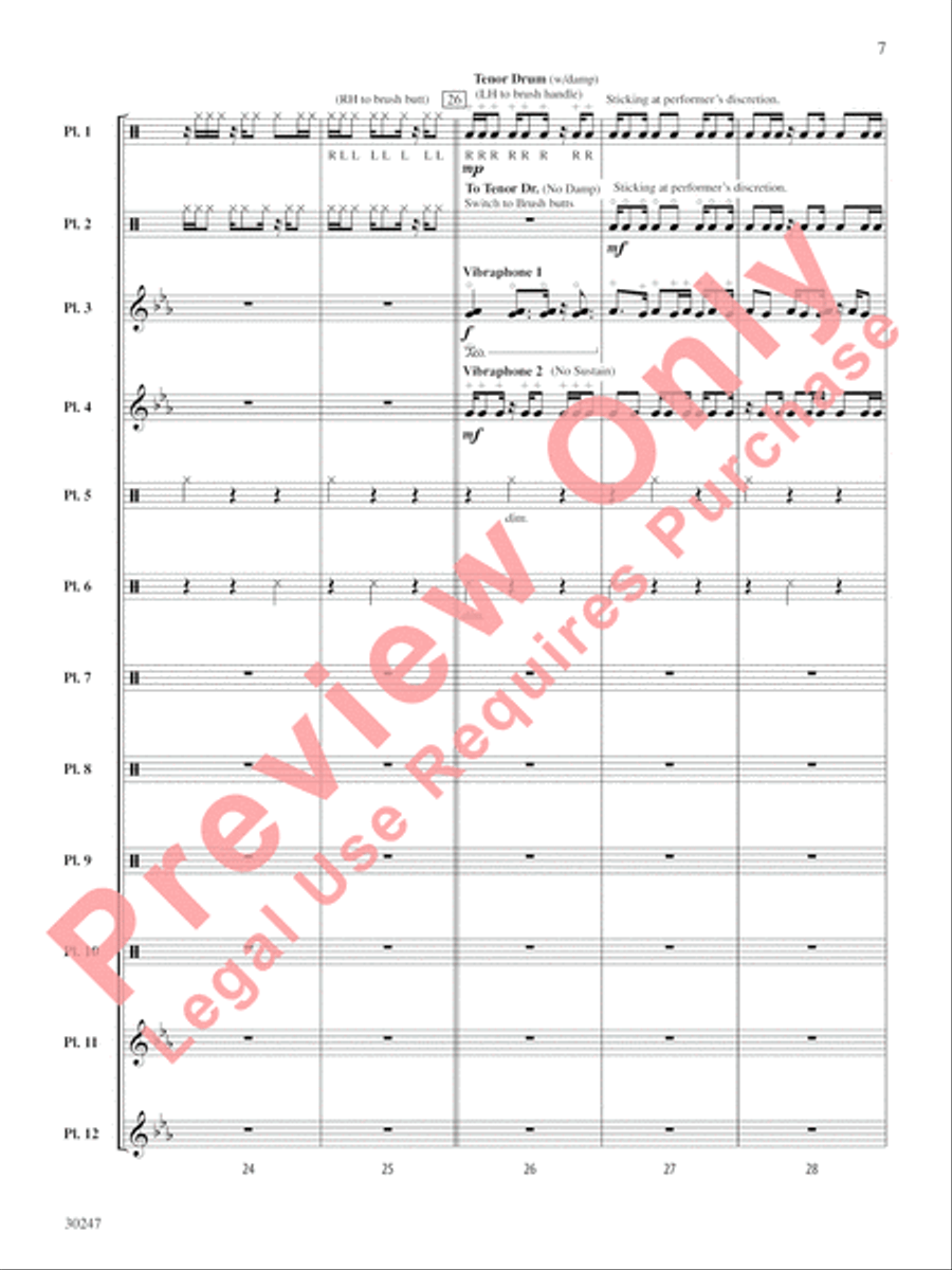 Clapping Music Variations Percussion Ensemble scores gallery preview page 8