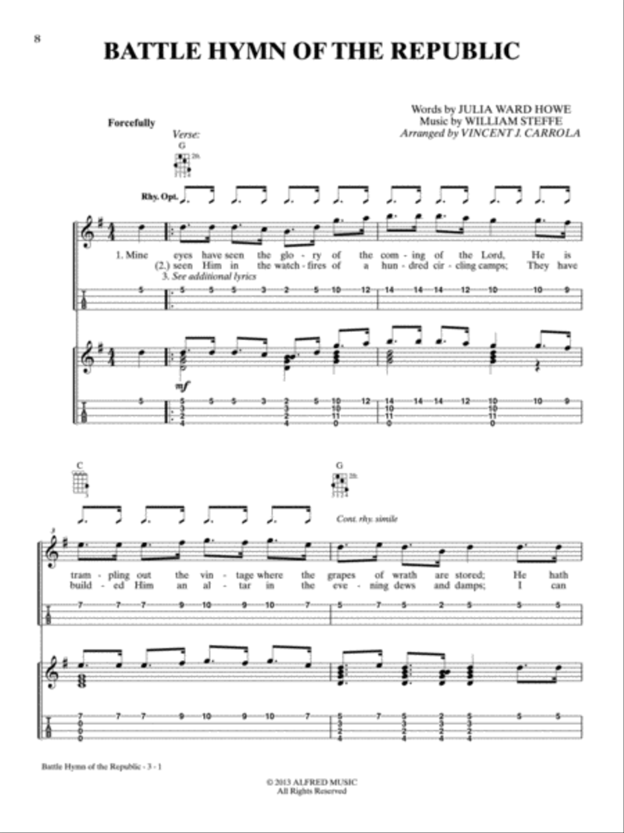 Just for Fun -- Patriotic Songs for Ukulele Ukulele scores gallery preview page 6