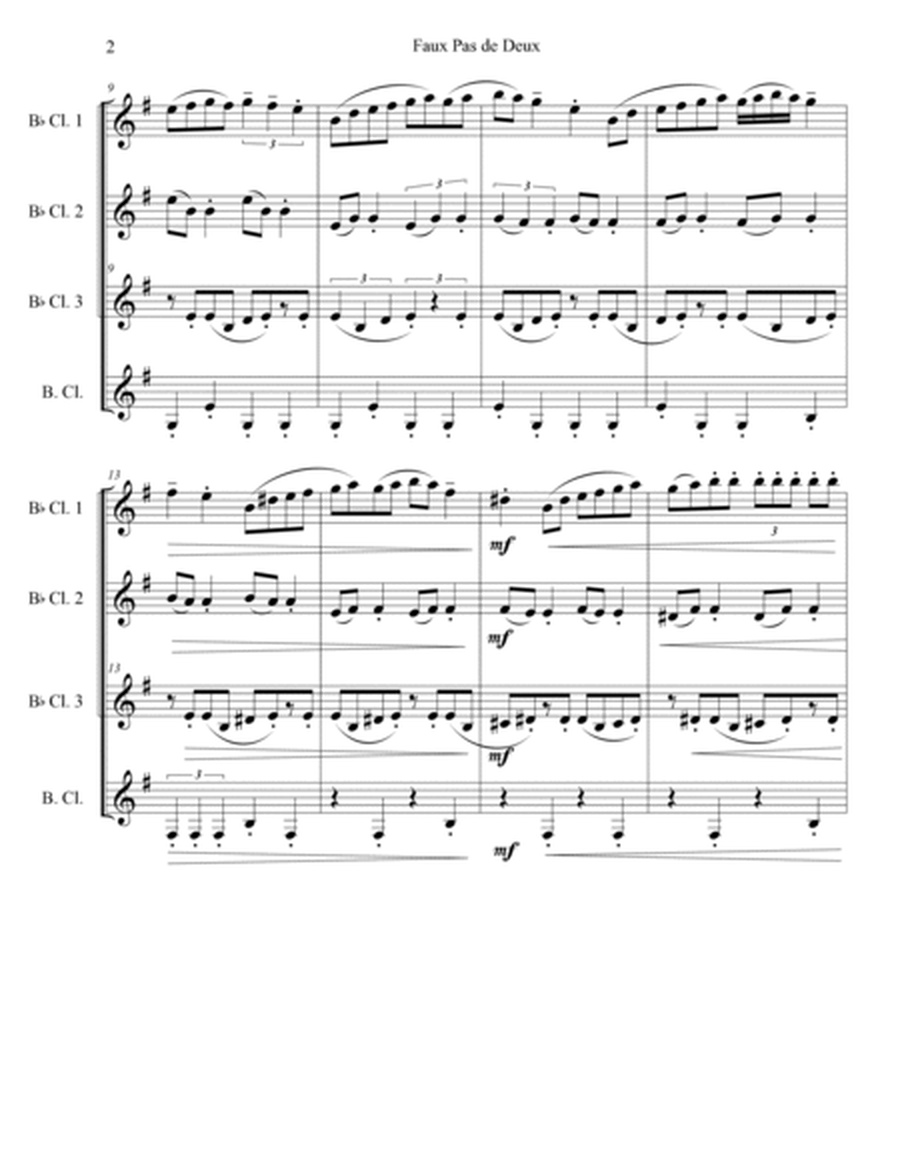Faux Pas de Deux (for Clarinet Quartet)