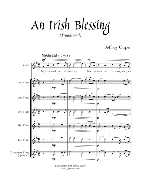 An Irish Blessing (for flute choir & voice) image number null