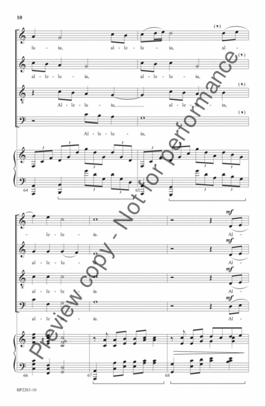 Wounded Alleluias 4-Part scores gallery preview page 11