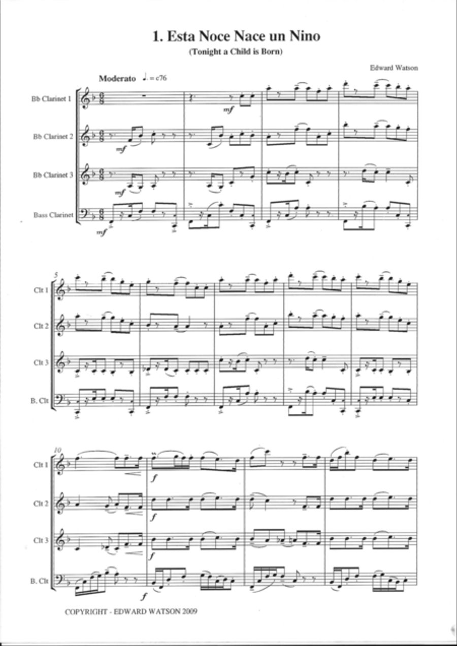 Suite D'Espana Suite D'Espana Clarinet Quartet scores gallery preview page 2