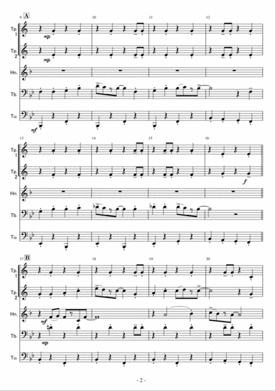 I Just Can't Wait To Be King Brass Ensemble scores gallery preview page 2