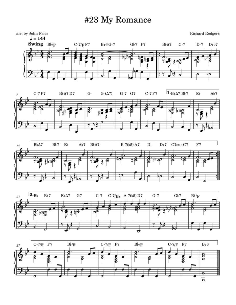 My Romance Piano Solo scores gallery preview page 1