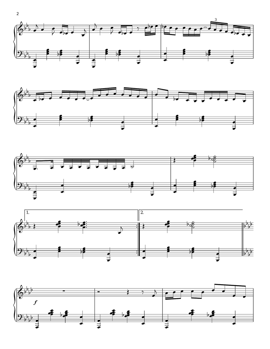 Sleepers, Awake (Wachet Auf) [Jazz version] Piano Solo scores gallery preview page 2