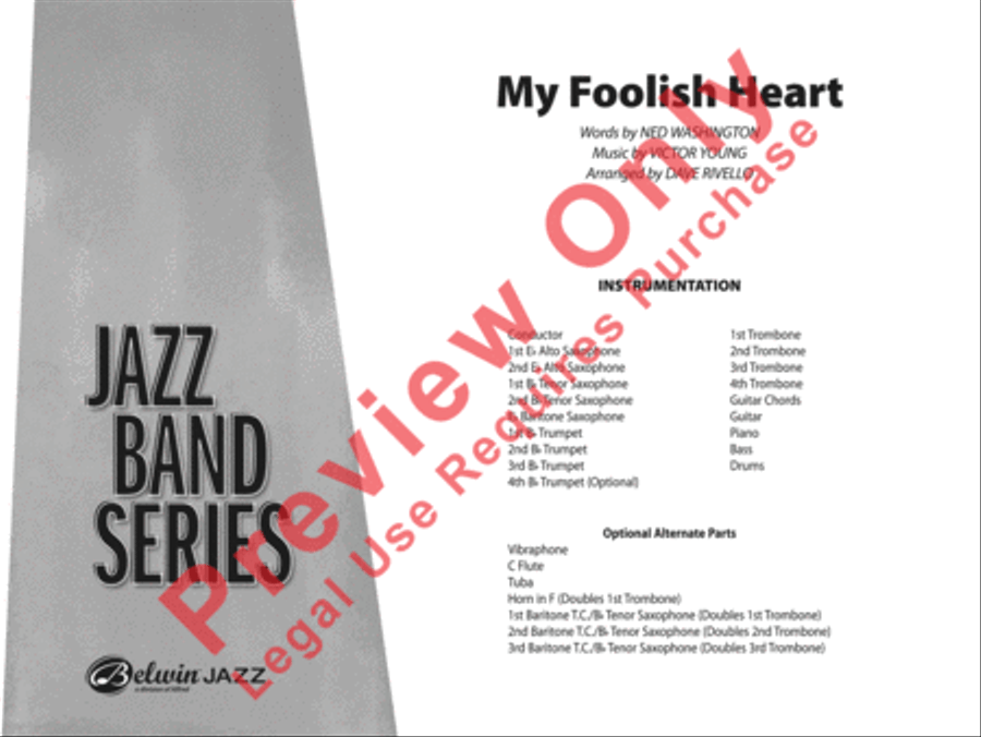 My Foolish Heart Jazz Ensemble scores gallery preview page 2