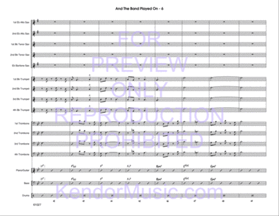 And The Band Played On Jazz Ensemble scores gallery preview page 7