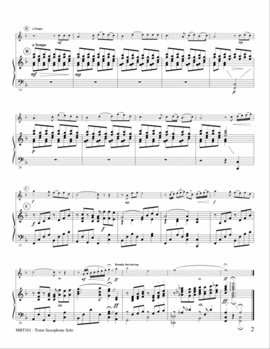TOP-O Mighty God TOP-O Mighty God Tenor Saxophone scores gallery preview page 2