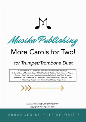 Book cover for More Carols for Two - Trumpet/Trombone Duet