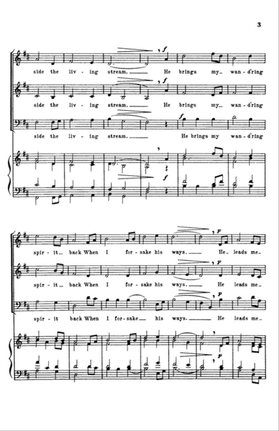 My Shepherd Will Supply My Need 3-Part scores gallery preview page 3