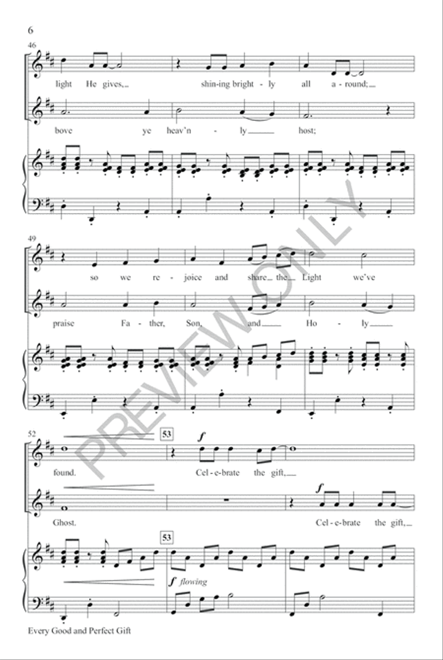 Every Good and Perfect Gift Unison Choir scores gallery preview page 6
