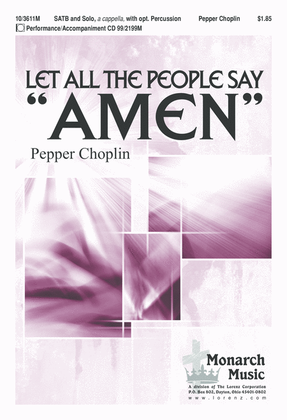 Book cover for Let All the People Say "Amen"