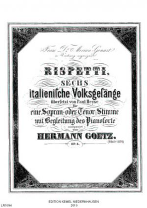 Book cover for Rispetti