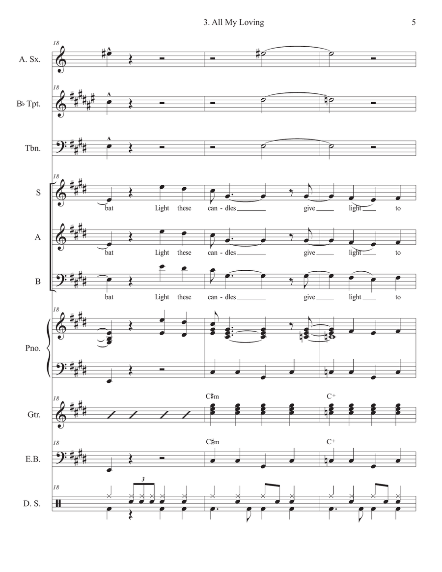 All My Loving Cover Band scores gallery preview page 5