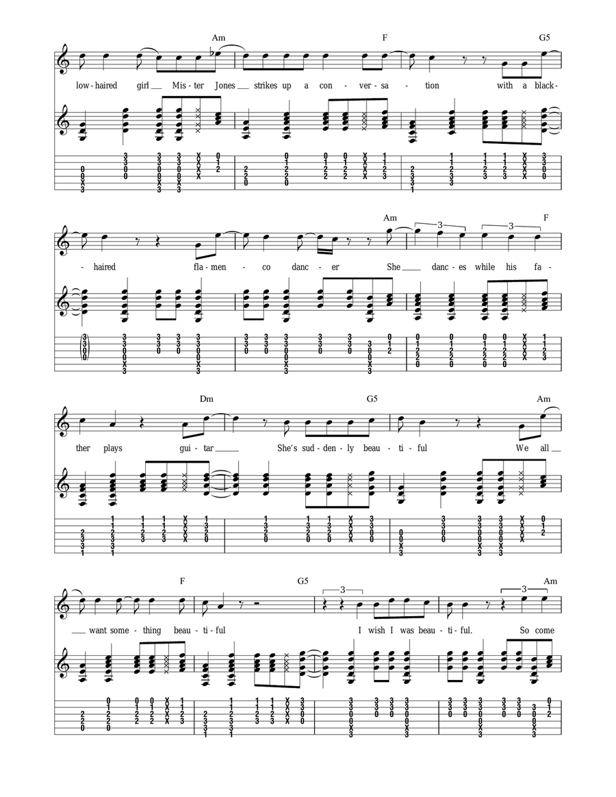Mr. Jones Acoustic Guitar scores gallery preview page 2