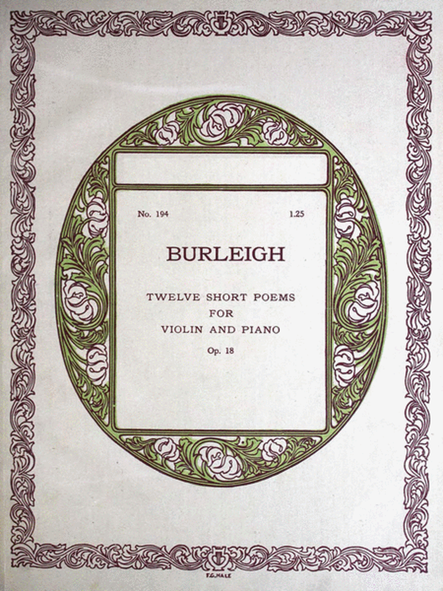 Twelve short poems : for violin and piano, op. 18