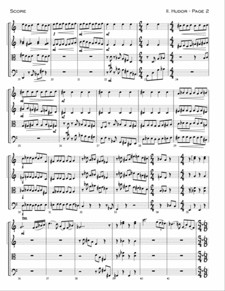 The Four Elements - II. Hudor String Quartet scores gallery preview page 2
