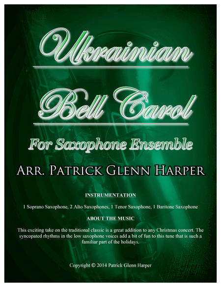 Ukrainian Bell Carol - for Saxophone Ensemble image number null