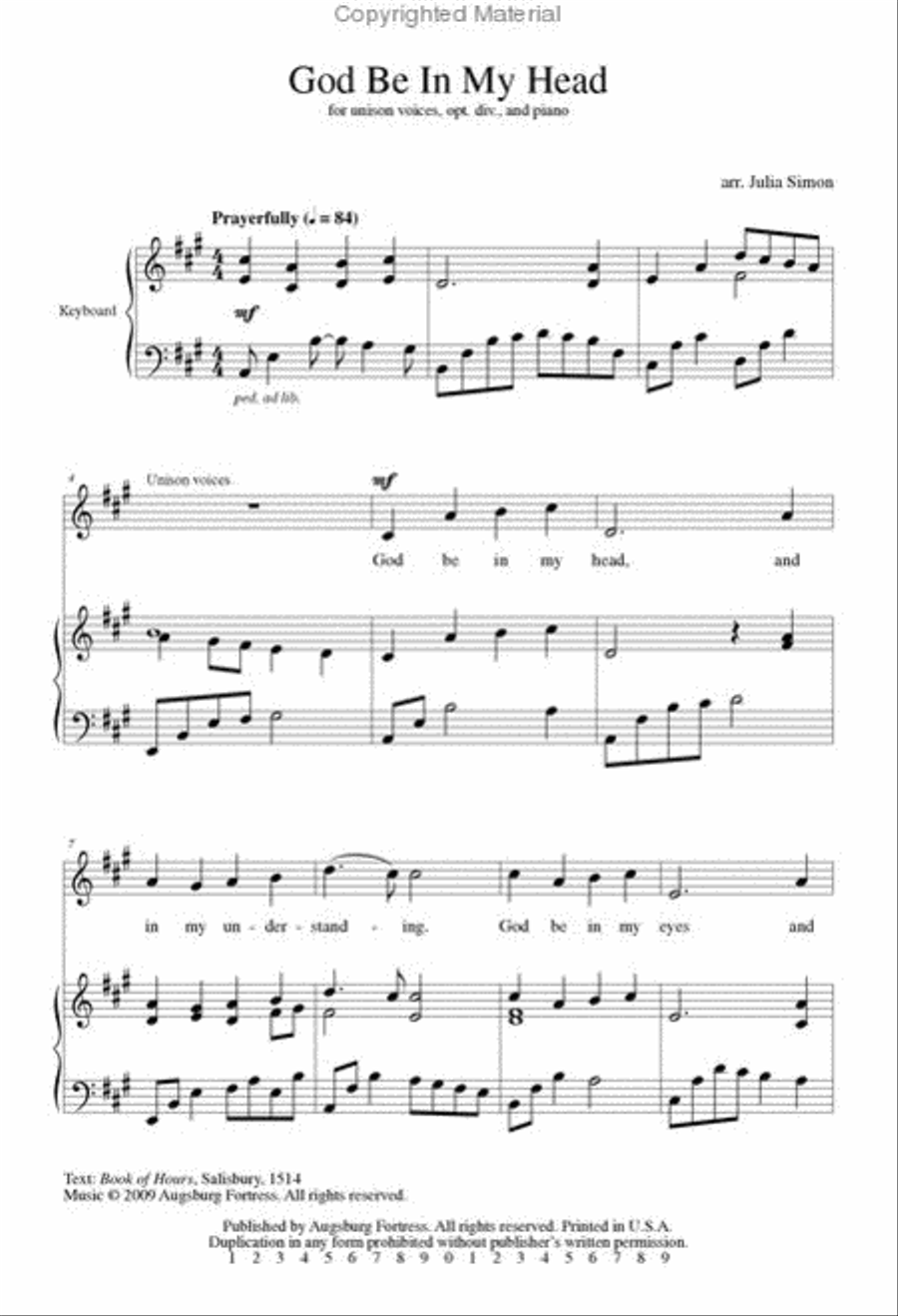 God Be in My Head God Be in My Head Choir scores gallery preview page 2